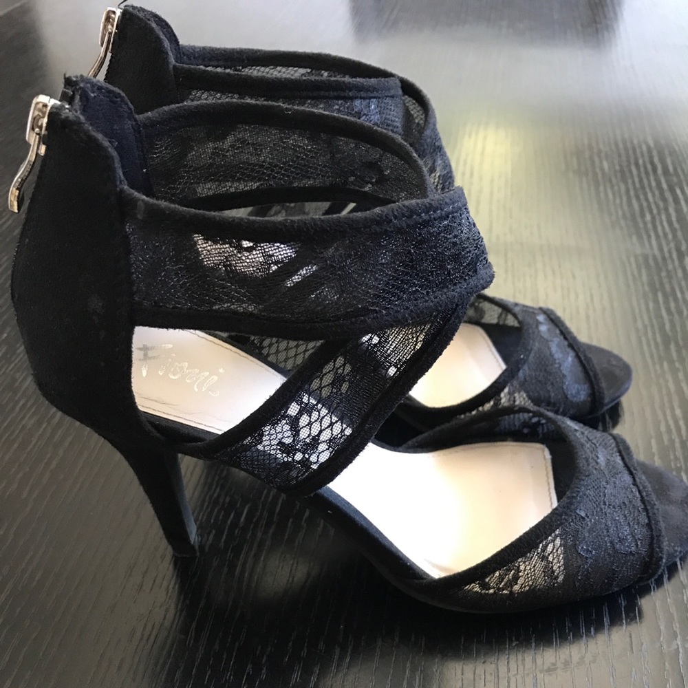 Black Lacy Heels